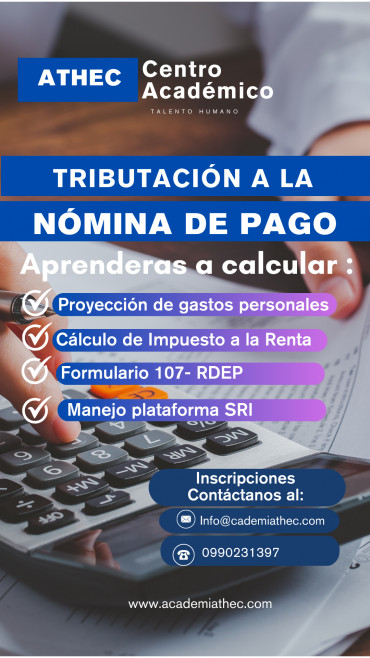 Tributación aplicada a Nómina | manejo de plataforma SRI